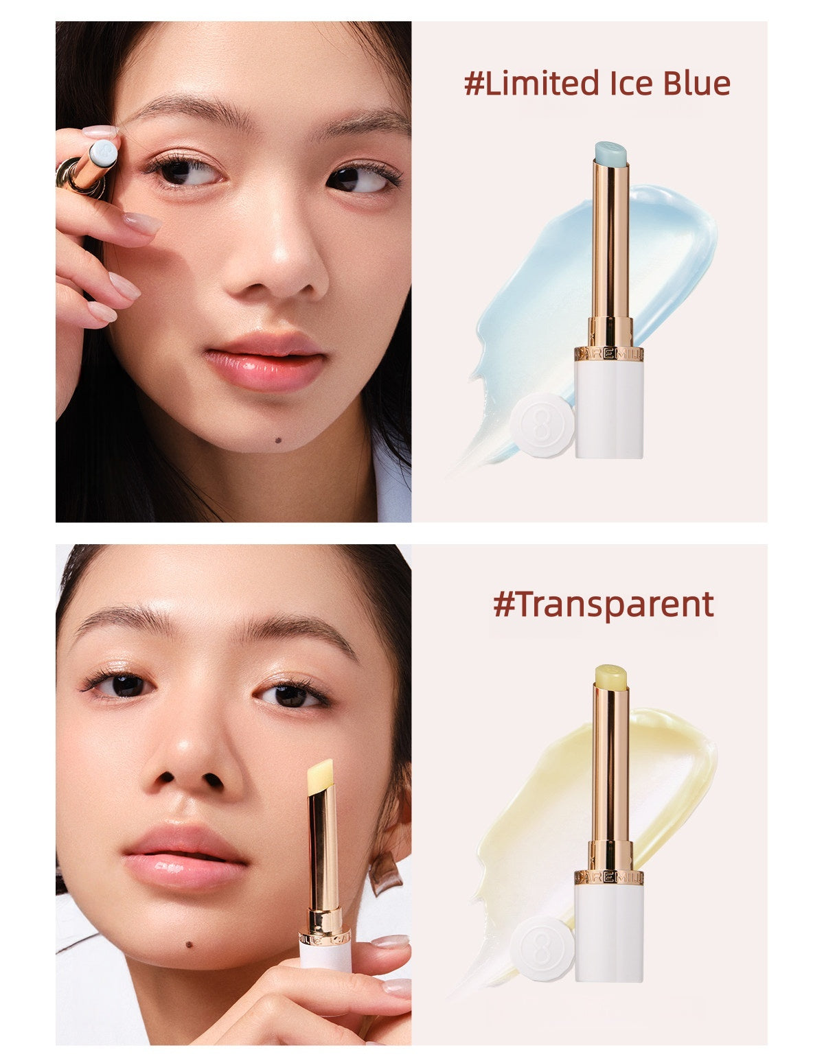 CAREMILLE Color-changing Glossy Moist Lip Balm T5686