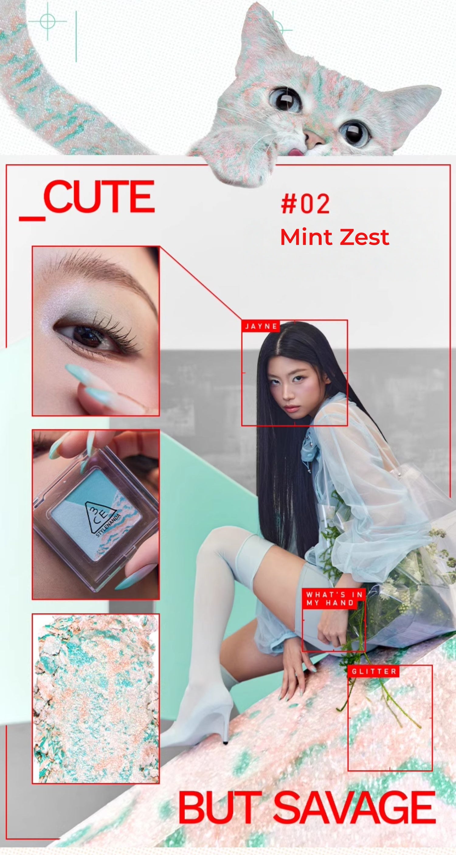 3CE 3-color Color Grid Eyeshadow Palette T5181