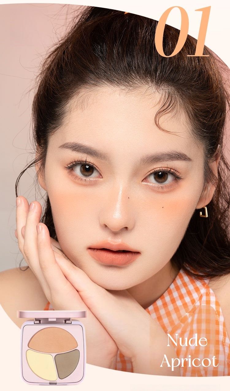 BABREA 3-color Vitality Matte Makeup Blusher Palette T5034