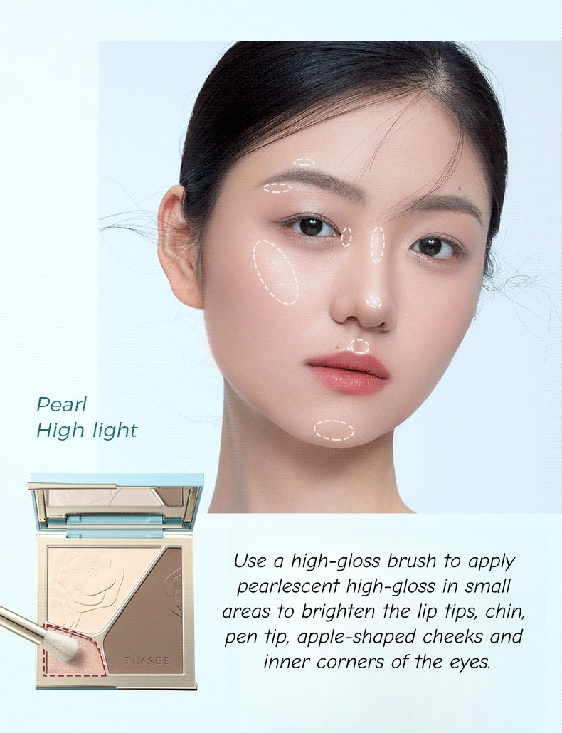 TIMAGE Matte & Pearlescent Highlighter Contour Palette (4.0) T4817