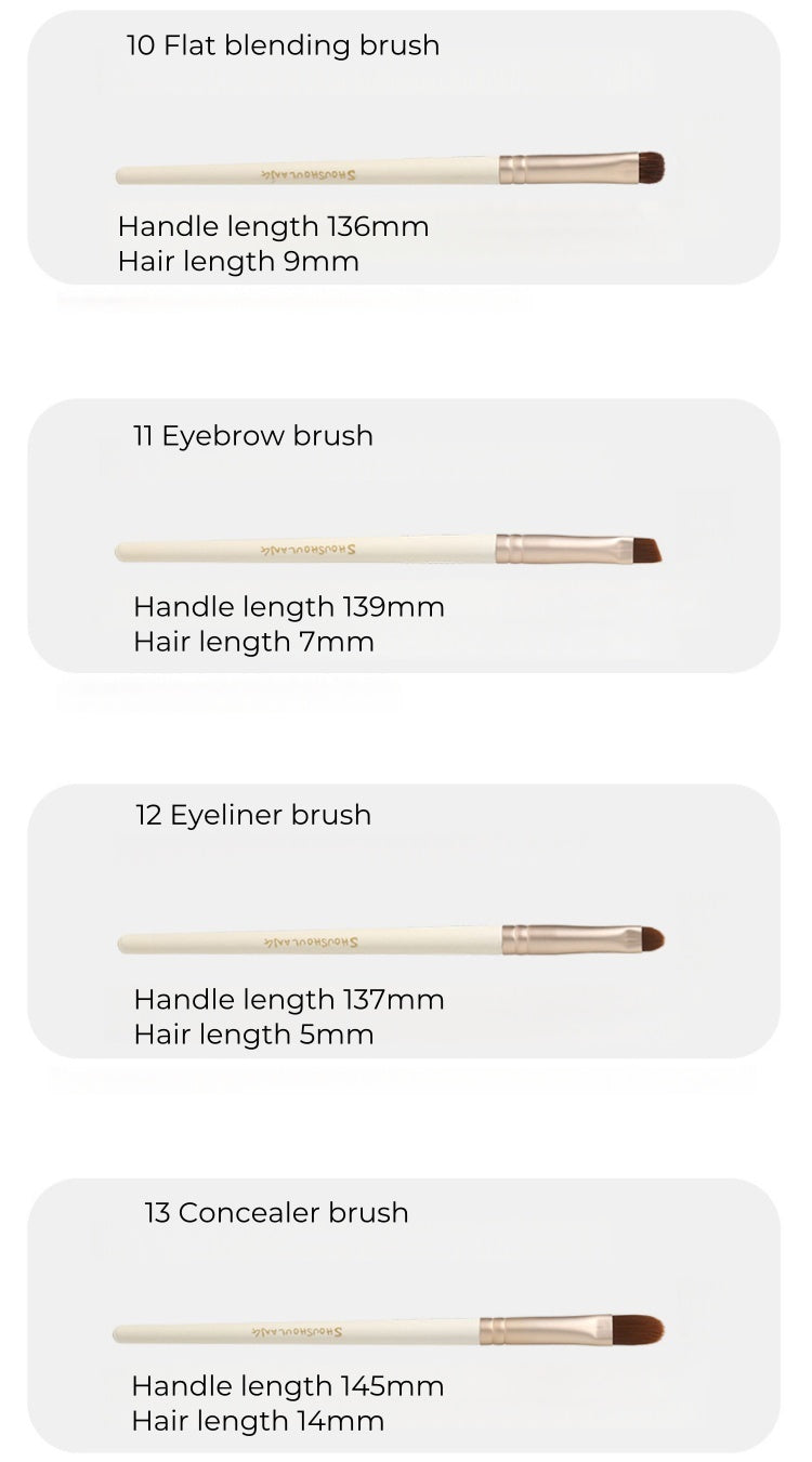 SHOUSHOULANG Corn Poppy Collection Professional Makeup Brush 13 Pcs Set T4929