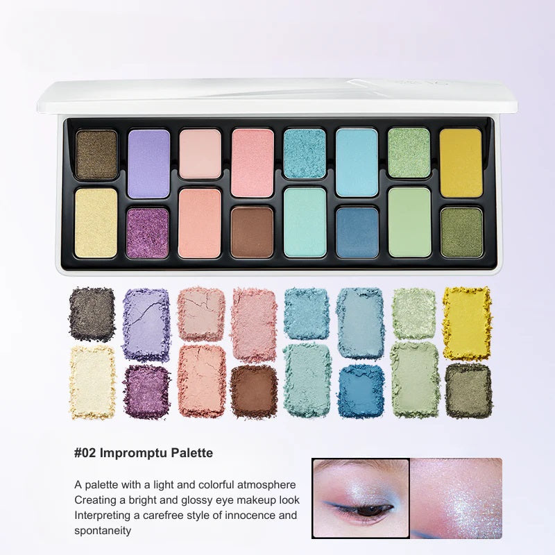 QianYan 16-Color Chameleon & Polarized Eyeshadow Palette T3673