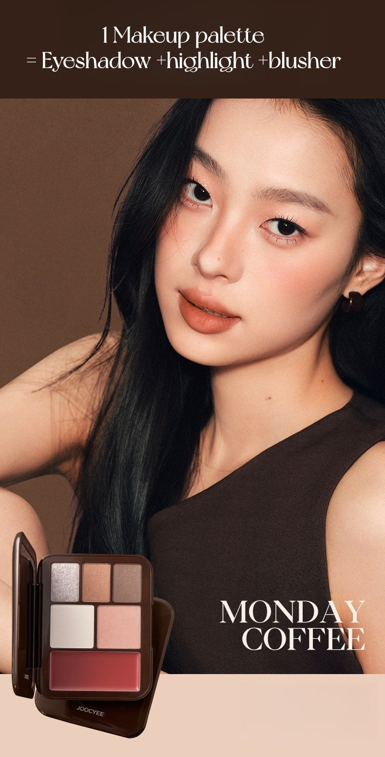 JOOCYEE Fall In Brown Collection Lipstick & Makeup Cream & Eyeshadow T5229