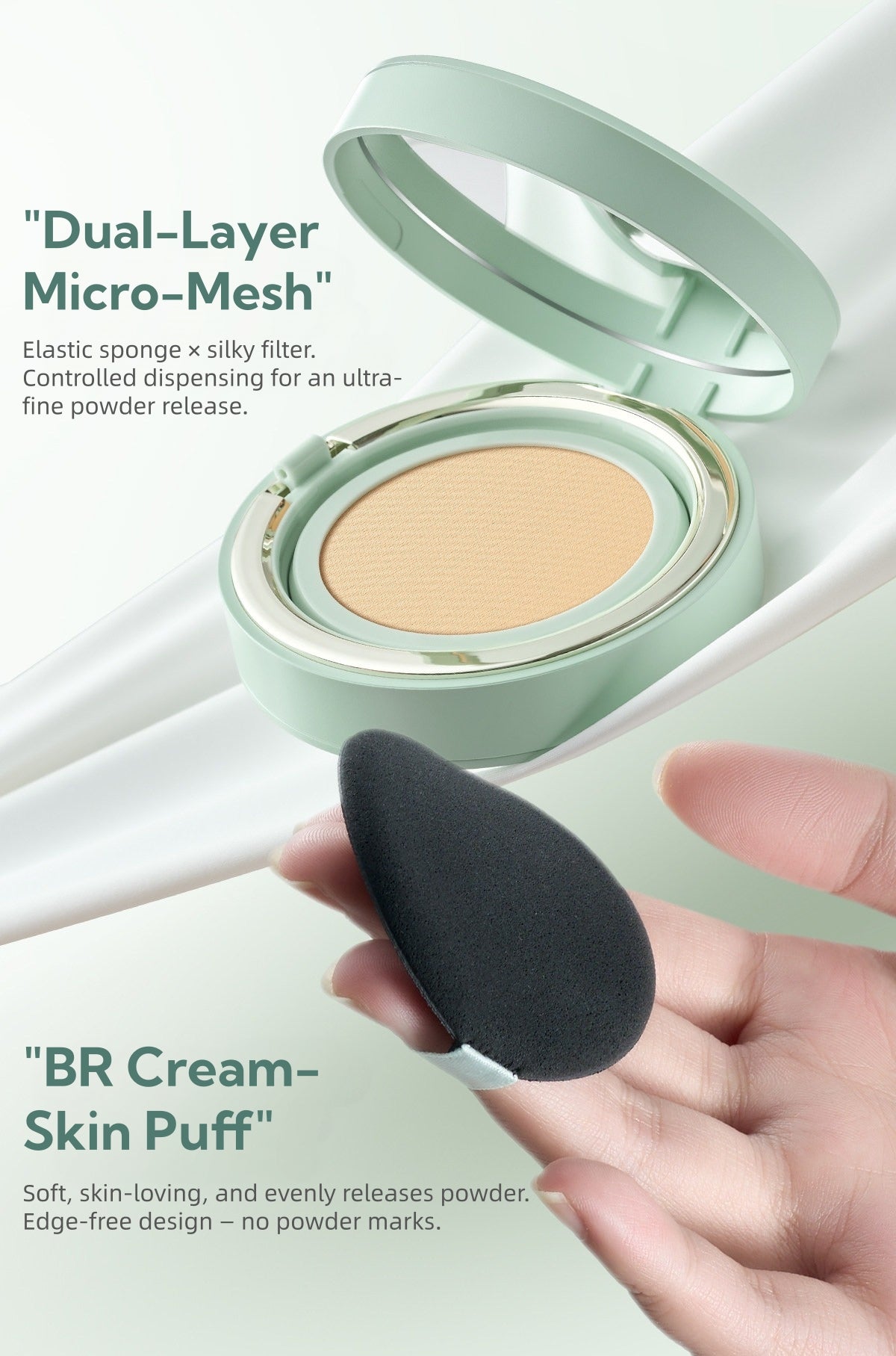 TIMAGE Round Tube Long-wear Air Cushion Foundation T6063