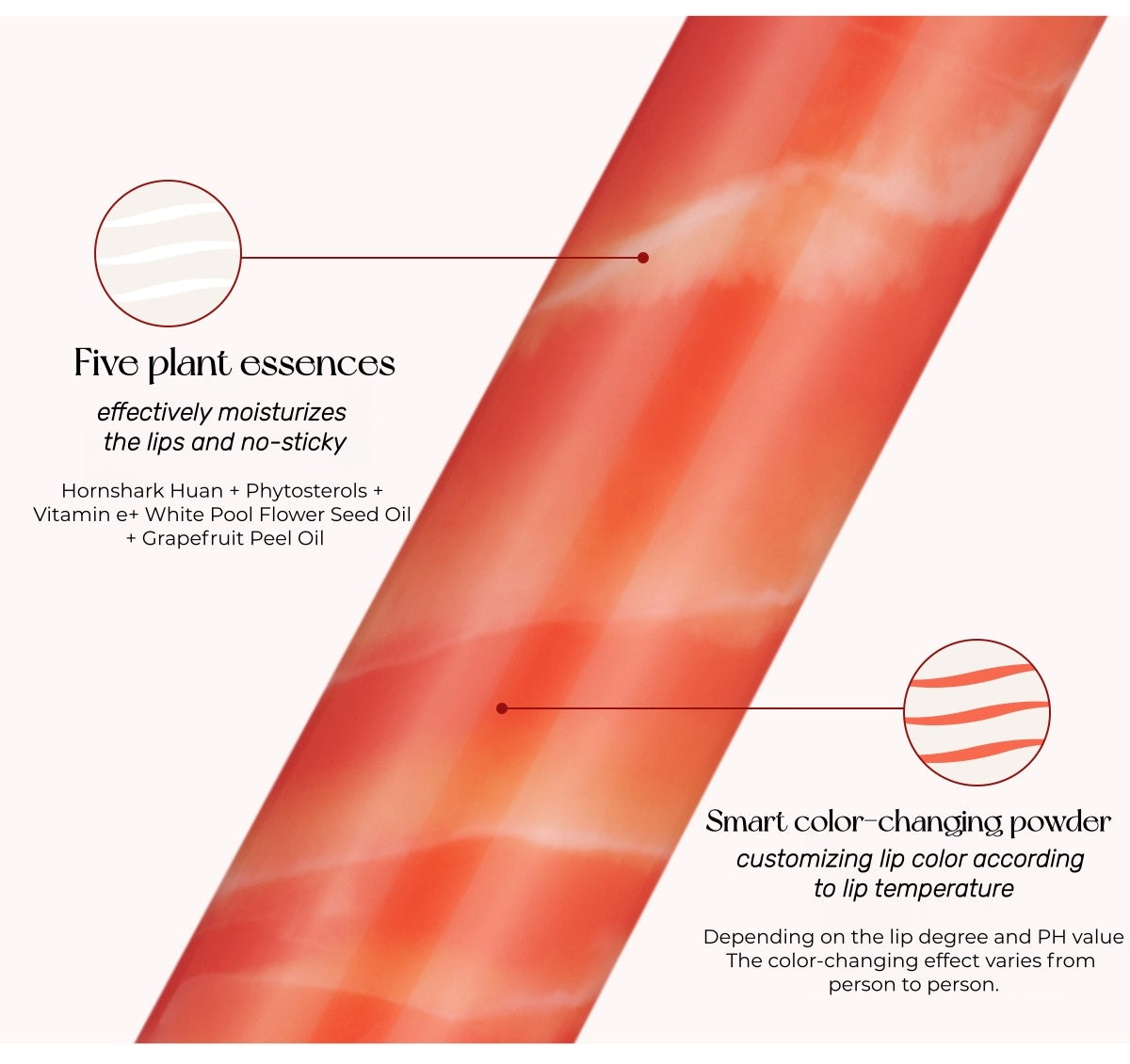 CAREMILLE Marble Moist Color-changing Lipstick T5280