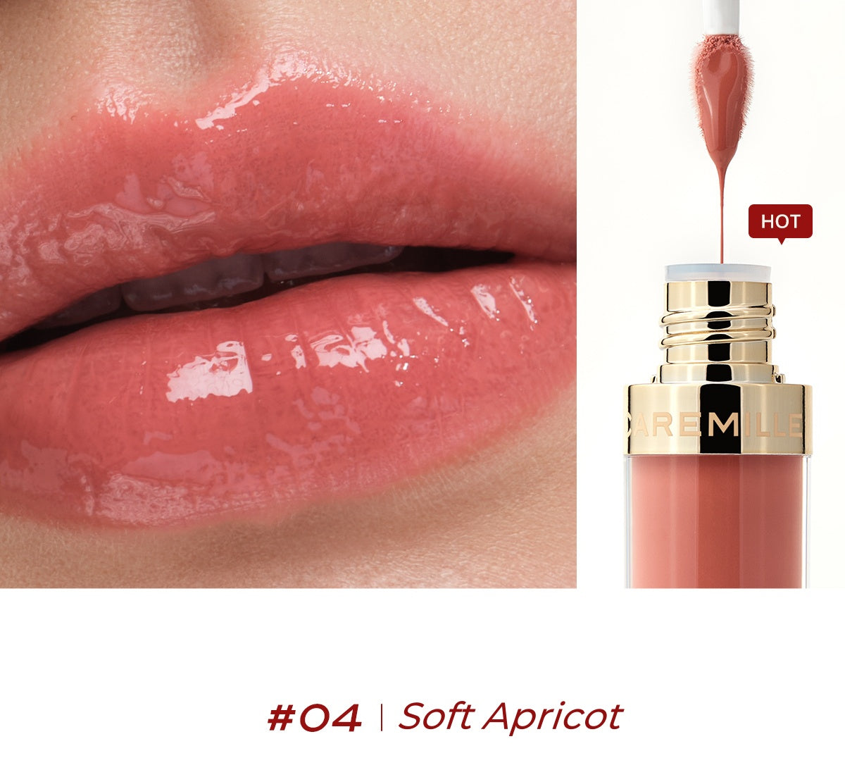 CAREMILLE Go-nude Essence Liquid Glossy Lip Gloss T5054