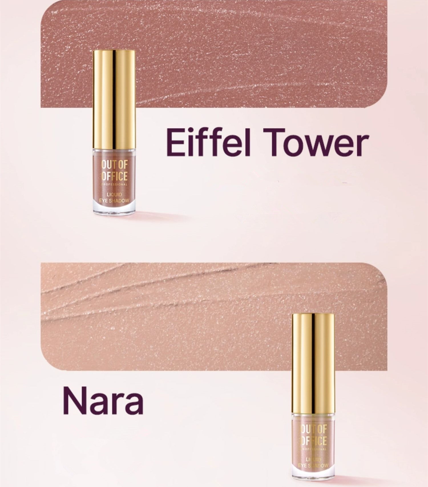 OUT-OF-OFFICE Galaxy Sparkle Pearlescent & Matte Liquid Eyeshadow T3755