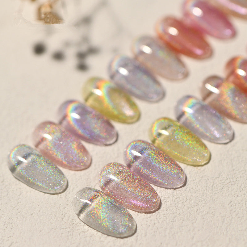 KellyKessa 15ml Rainbow Holographic Cat Eye Gel Polish T4052