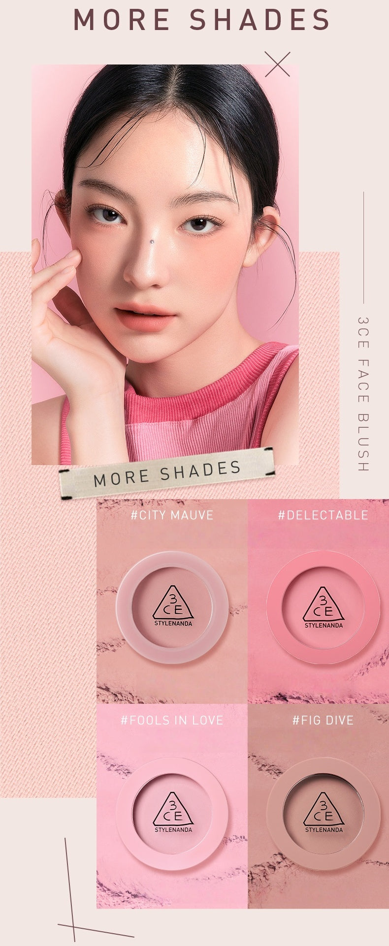 3CE Classic Mono Matte Makeup Blusher T4772