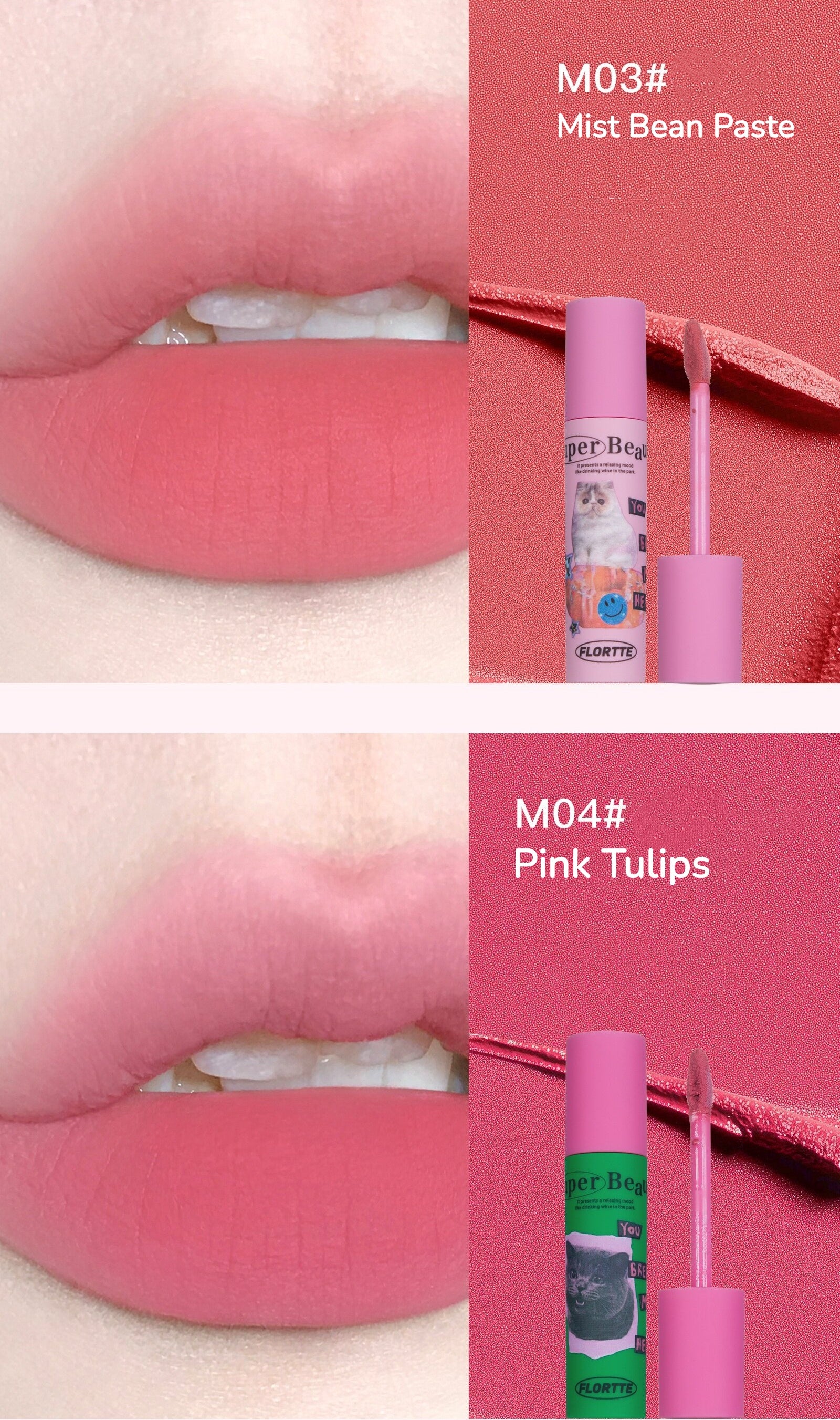 FLORTTE Matte Velvet Milk Cake Lip Glaze T5878