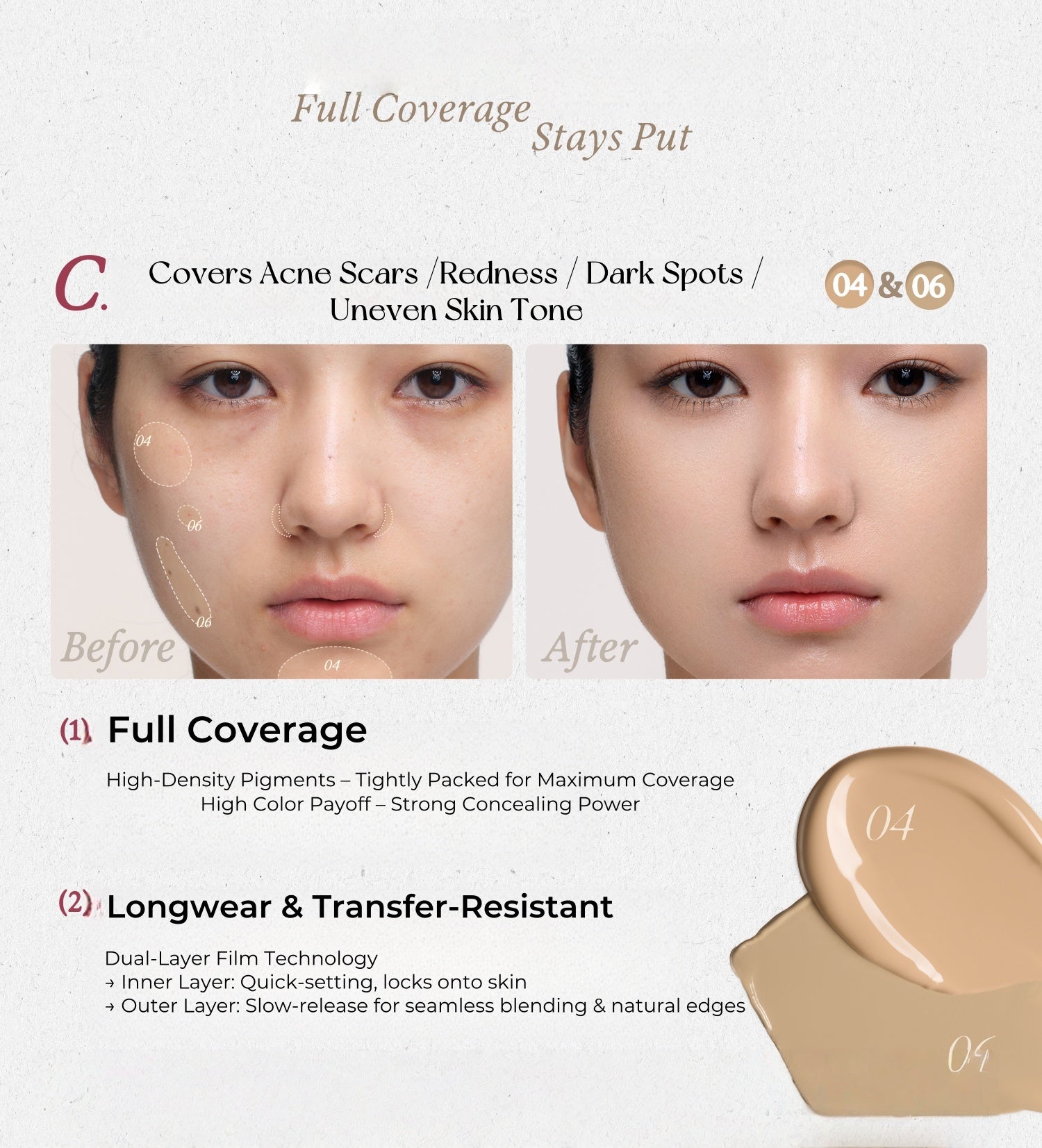 INSBAHA Seeking Your True Color Long-wear Liquid Concealer T4974