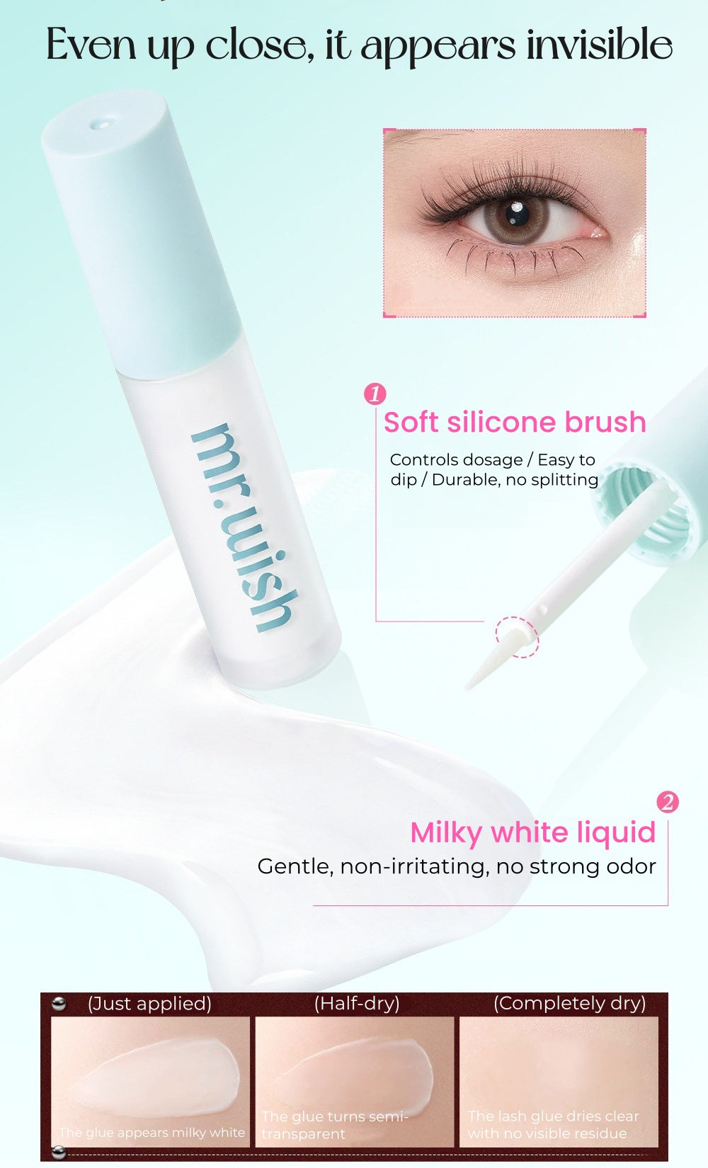 MR.WISH Quick-drying Wild Long-wear False Eyelash Glue T5680