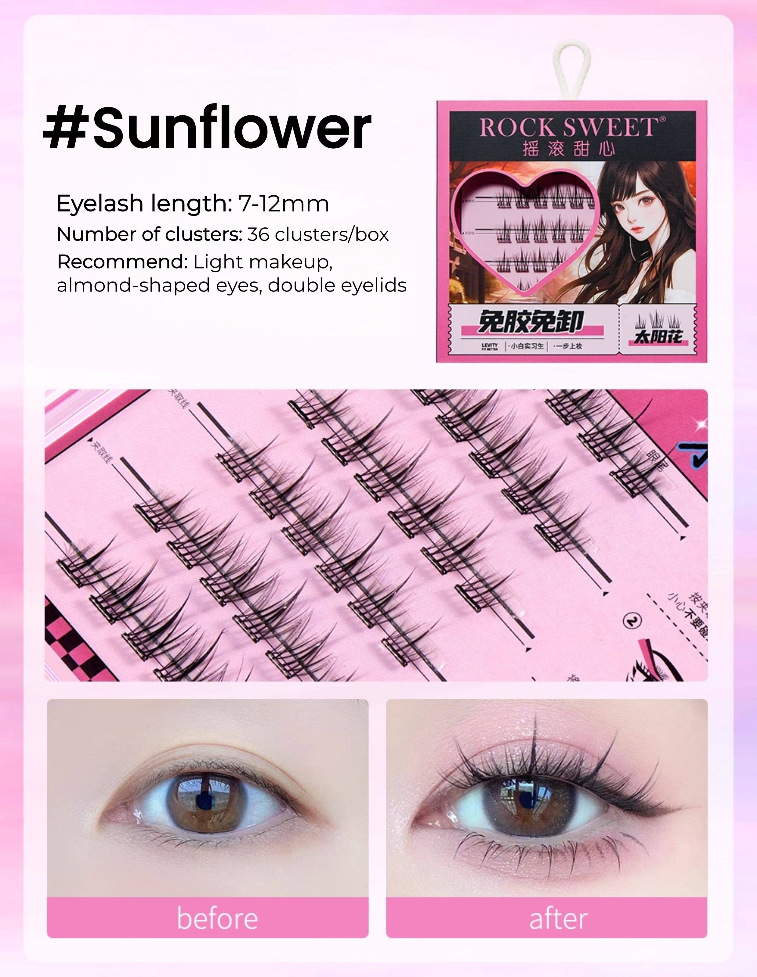 ROCK SWEET Glue-free Natural False Eyelashes T5542 – LookHealthyStore