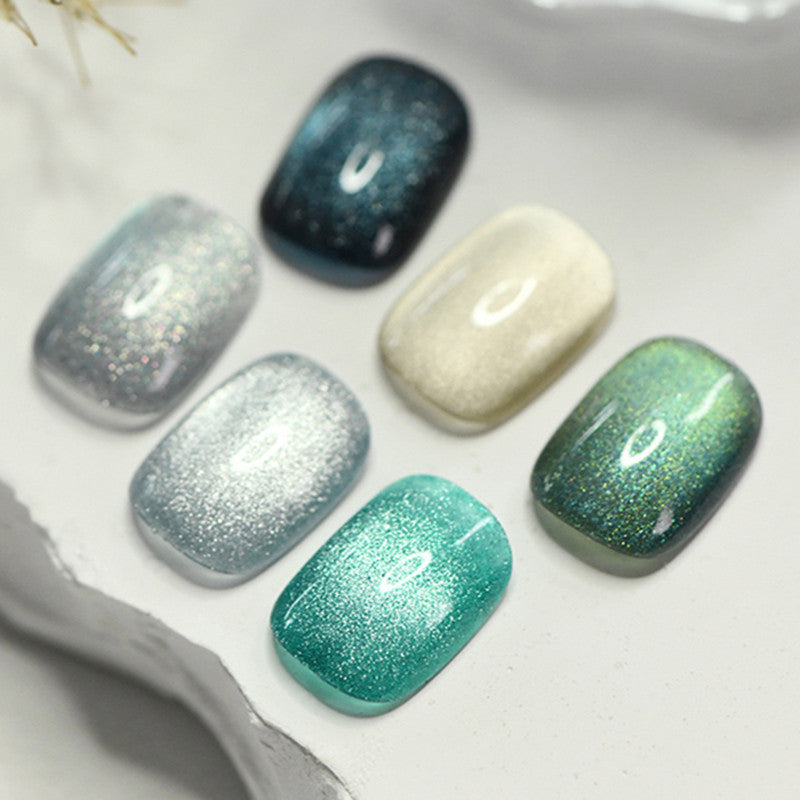 KellyKessa 15ml Green Starry Collection Cat Eye Gel Polish T4163
