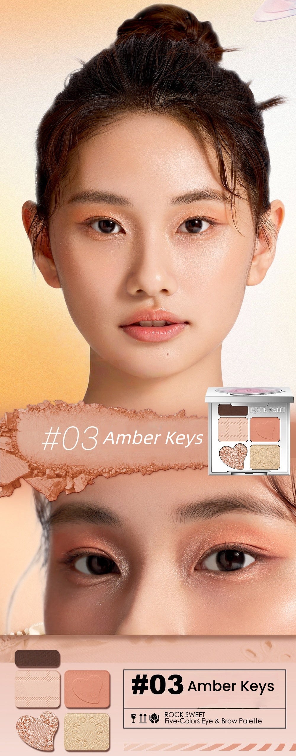 ROCK SWEET Rhythmic Fantasy Collection 5-color Eyeshadow Palette T5655