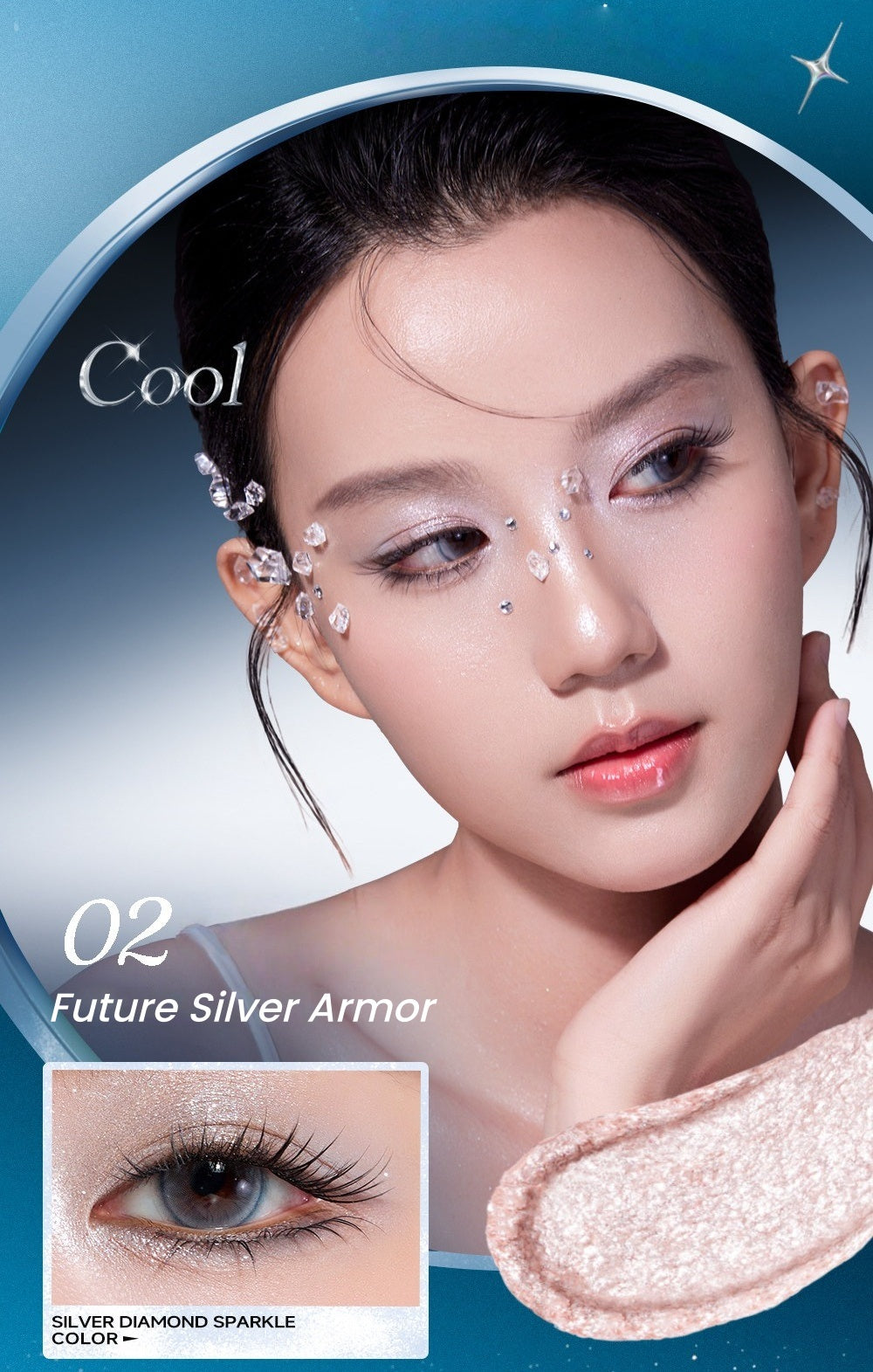 ROCK SWEET Flash Spectrum Collection Diamond Shimmer Eyeshadow Stick T5540