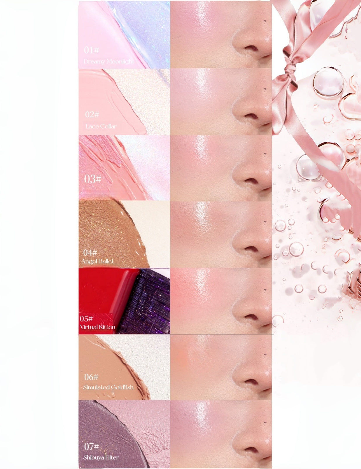 HAGGARD 2-color Long-wear Moist Glossy Blusher Cream T5273