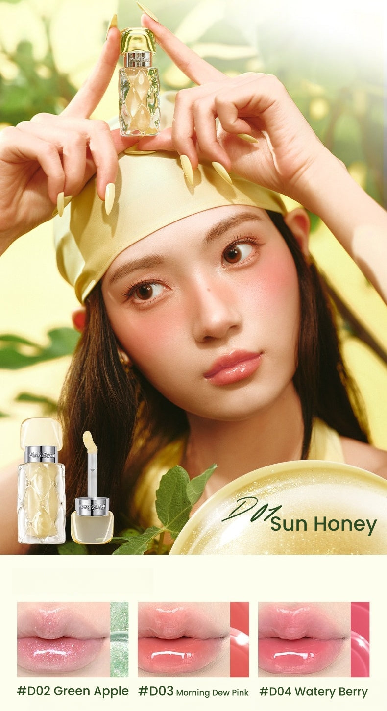 Pink Bear Sunshine Orchard Collection Moist Glossy Essence Lip Dew T5928
