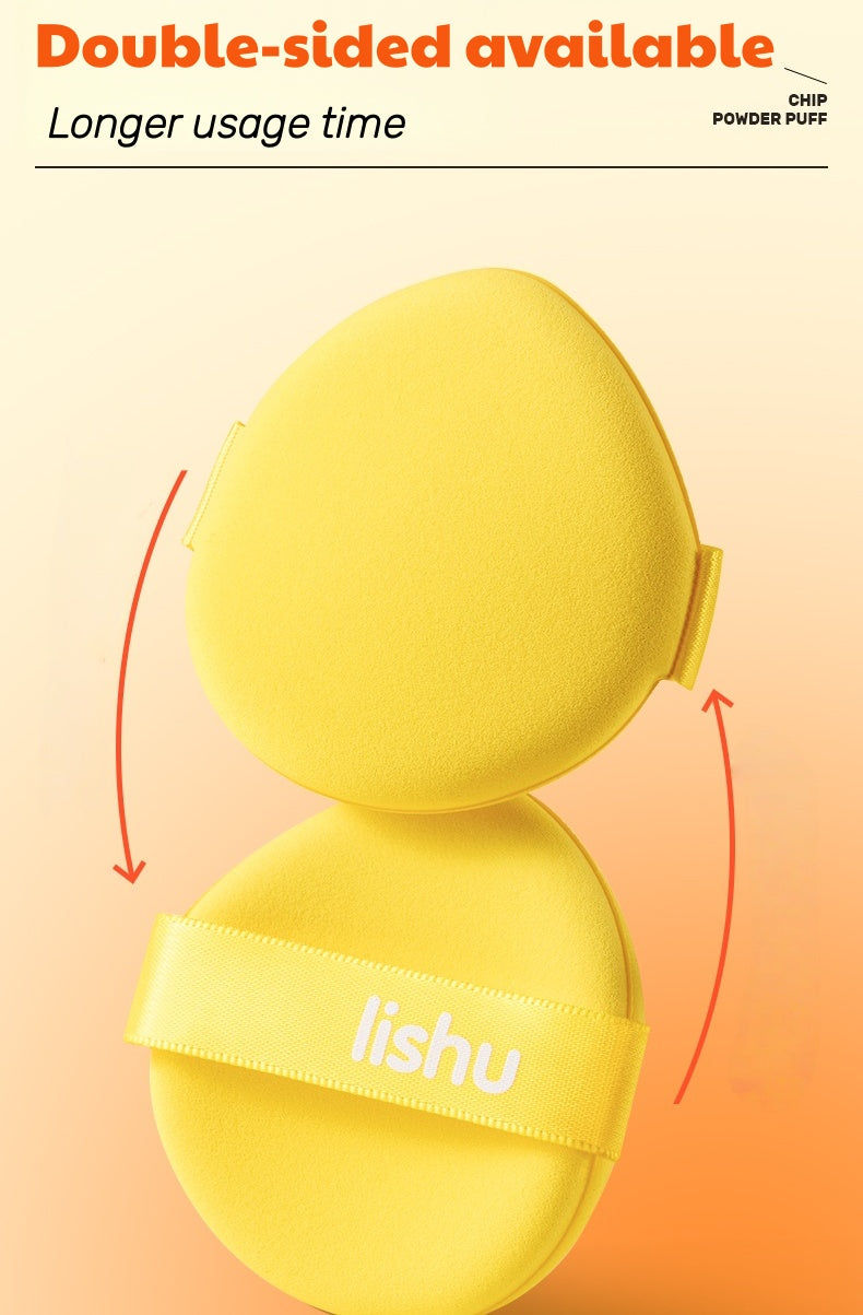 Lishu Wet & Dry Dual-use Soft Chip Powder Makeup Puff Set T5206