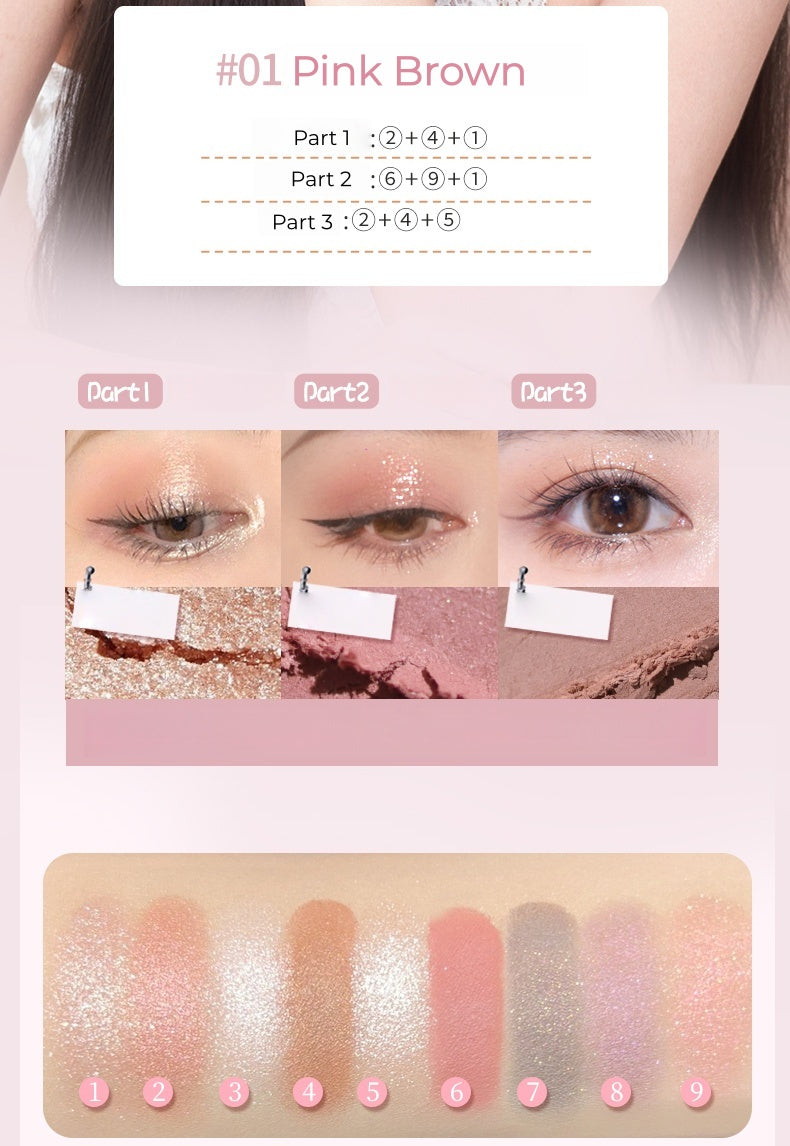 GOGO TALES Magnetic Sliding Cover Smoky Eyeshadow Palette T5234