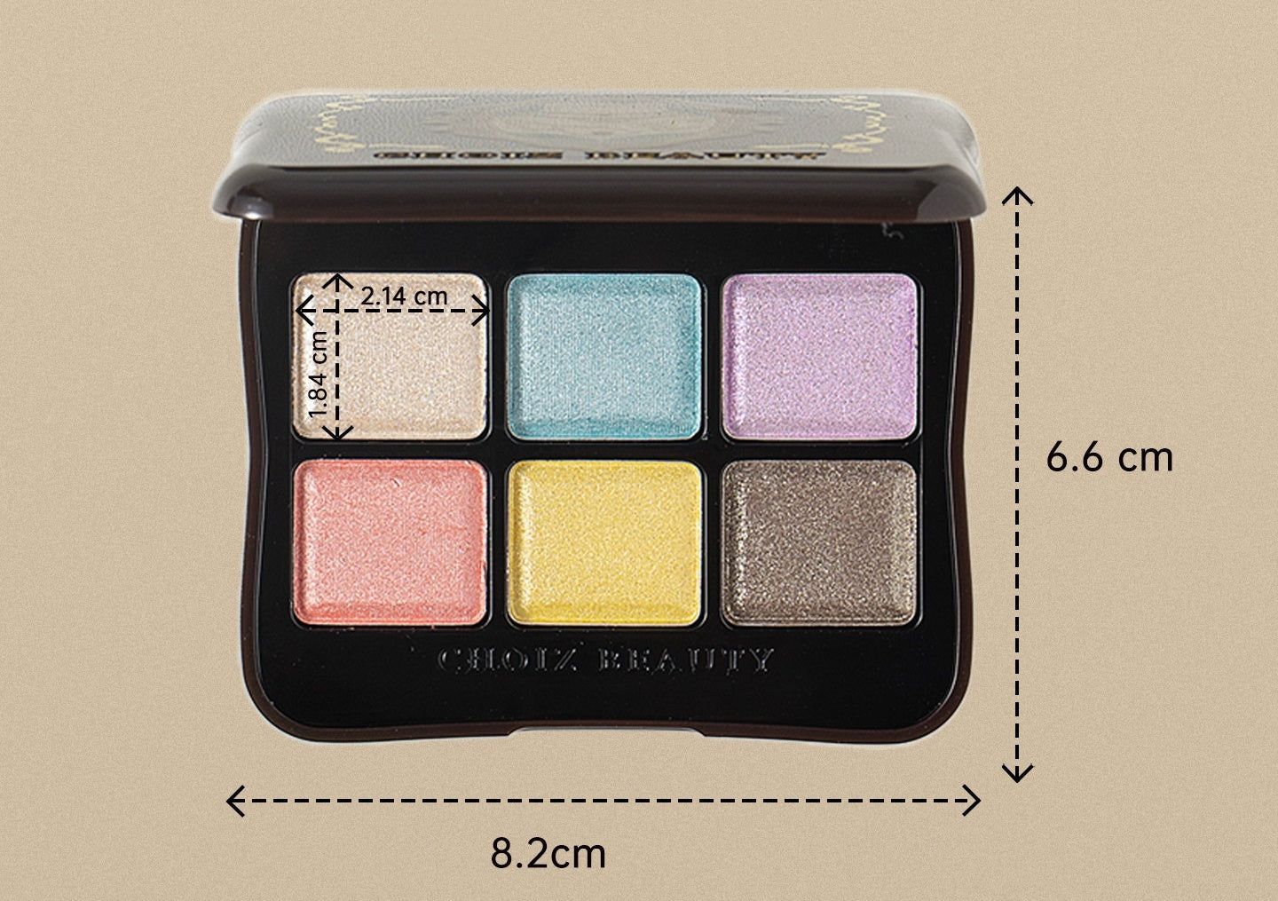 CHOIZ BEAUTY 4-color Gem Collection Liquid Powder Eyeshadow Palette T5788