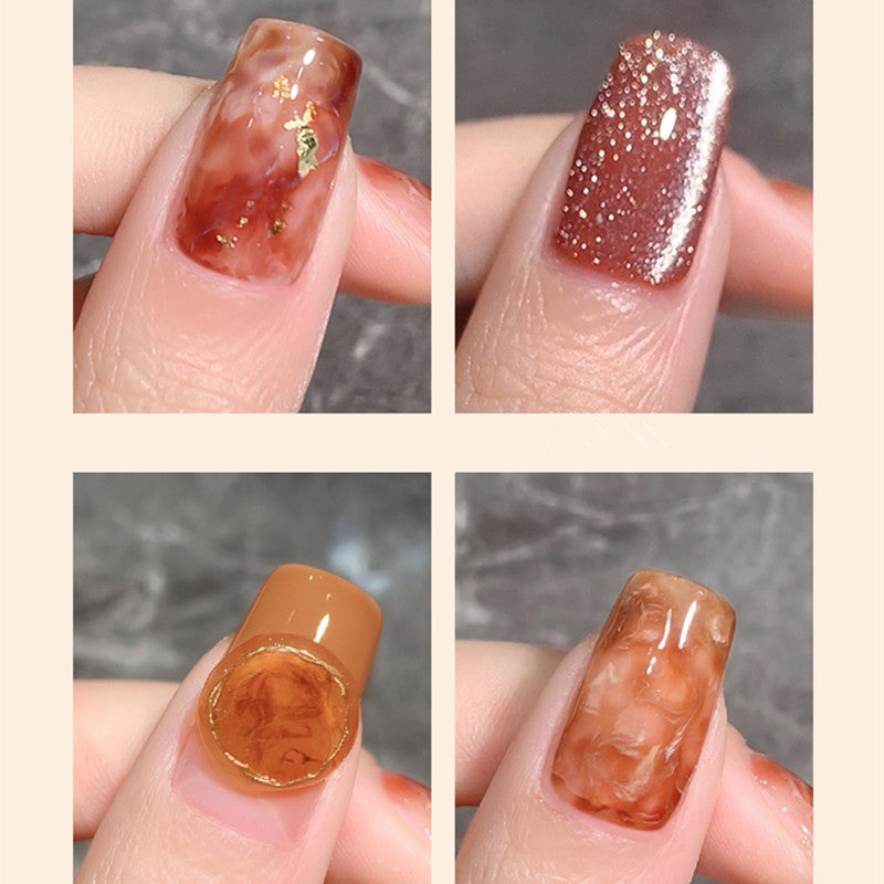 KaSi 15ml Long Lasting Amber Collection Ice Transparent Gel Polish T4047