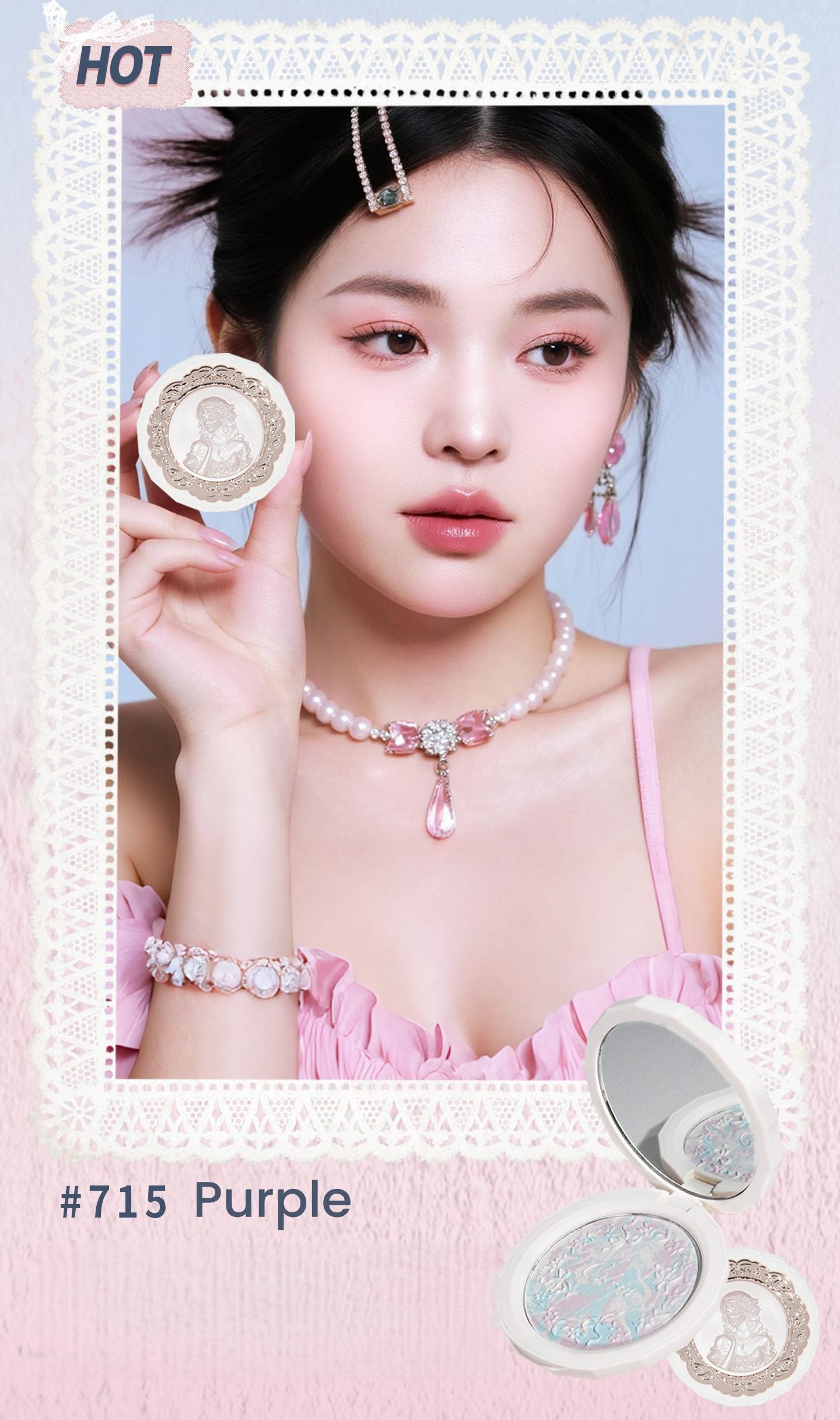 COLORROSE Waterproof Oil-control Sunscreen Pressed Powder T5584