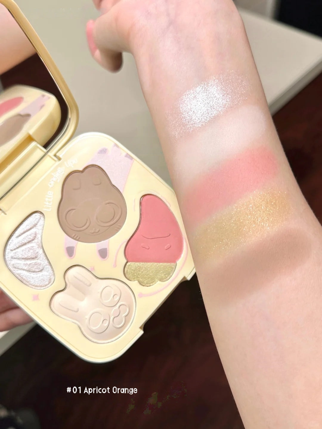 Little Ondine X Lipu Friends Makup Collection Lip Glaze & Foundation & Eyeliner & Makeup Palette T5010