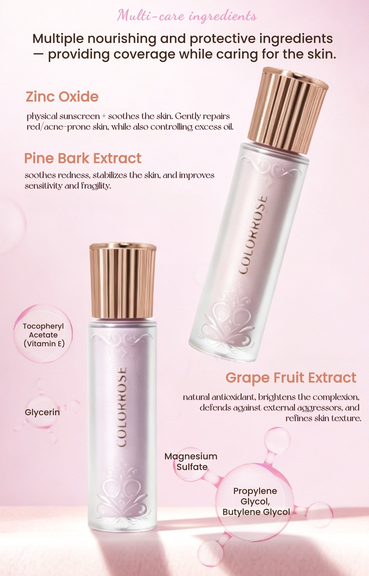 COLORROSE Gilded Maiden Dream Collection Highlighter & Concealer & Contour Liquid T5954