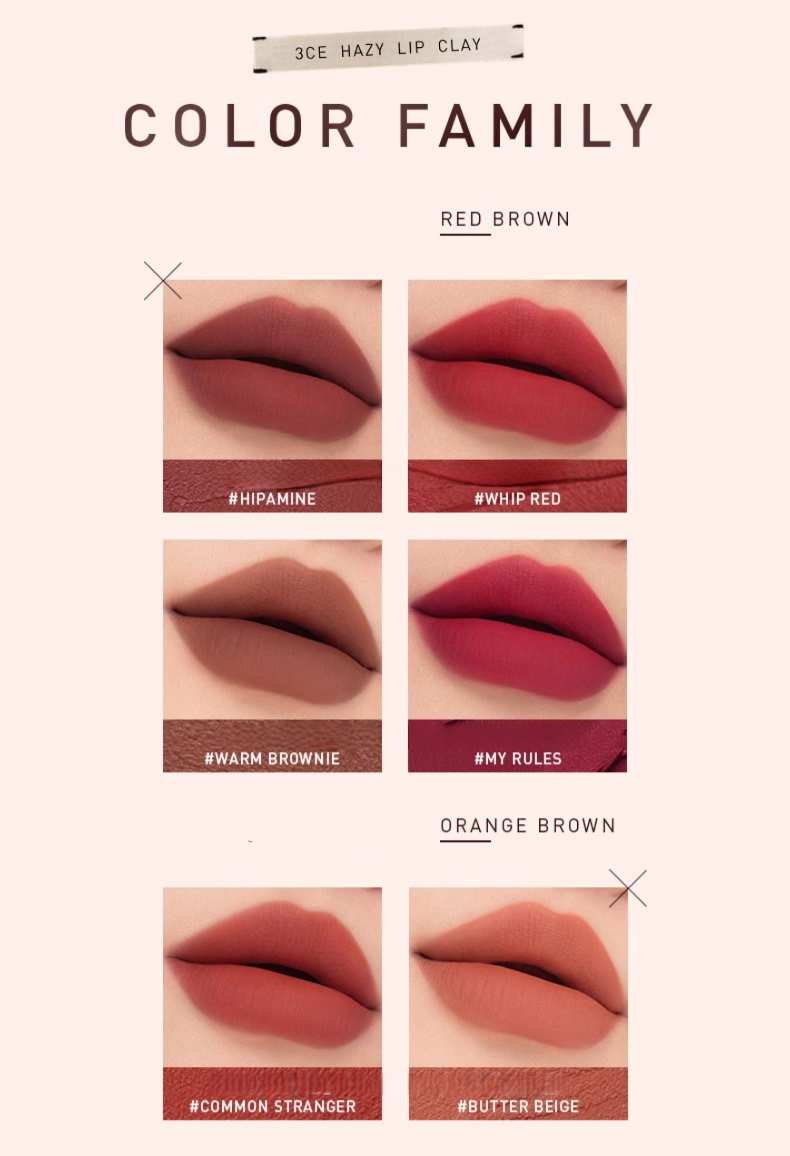 3CE Hazy Matte Silky Lip Clay T4889