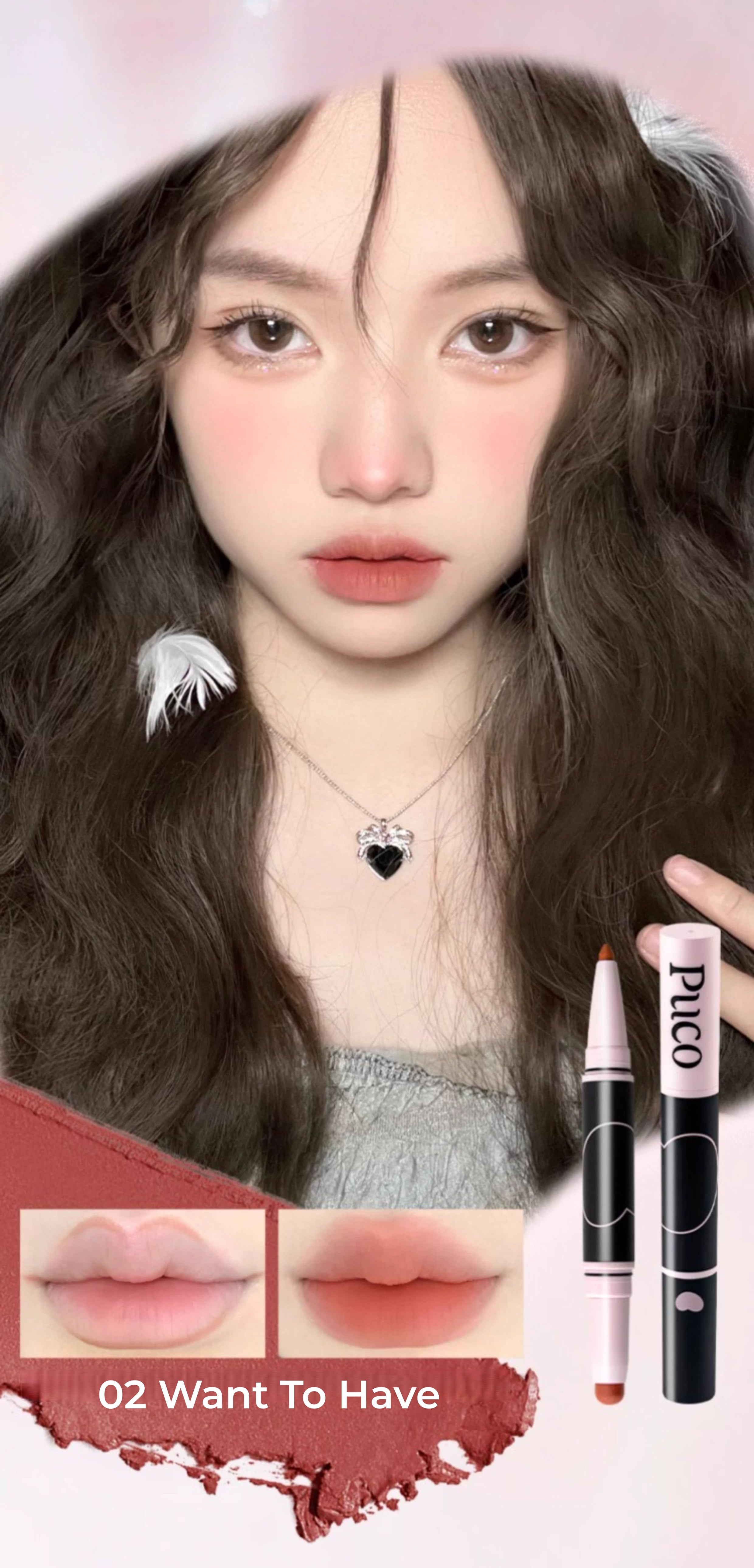 PUCO Moist Double-head Matte Lipstick Pen T5309