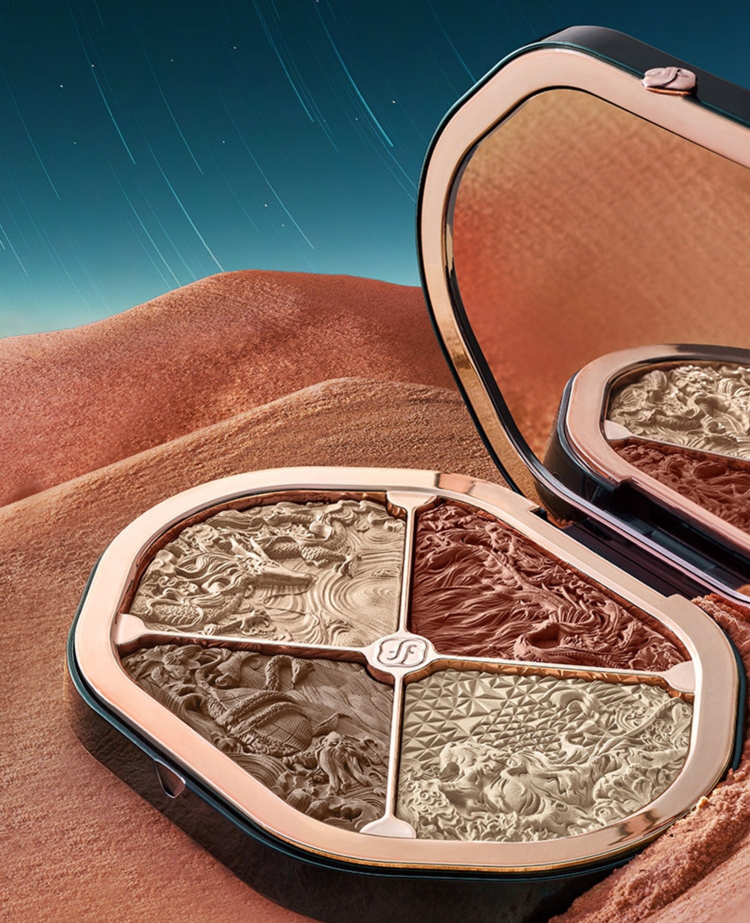 Florasis Flower Shadow Blusher & Highlighter & Contour Makeup Palette T5487