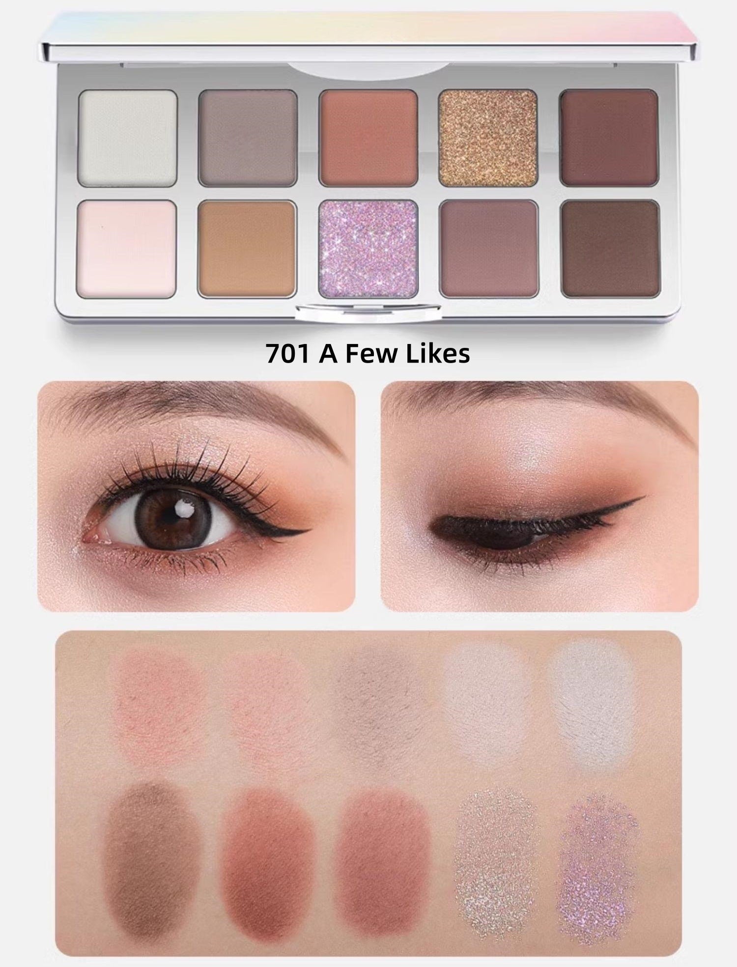 SheDella Colorful Dream 10-Color Eyeshadow Palette T4434