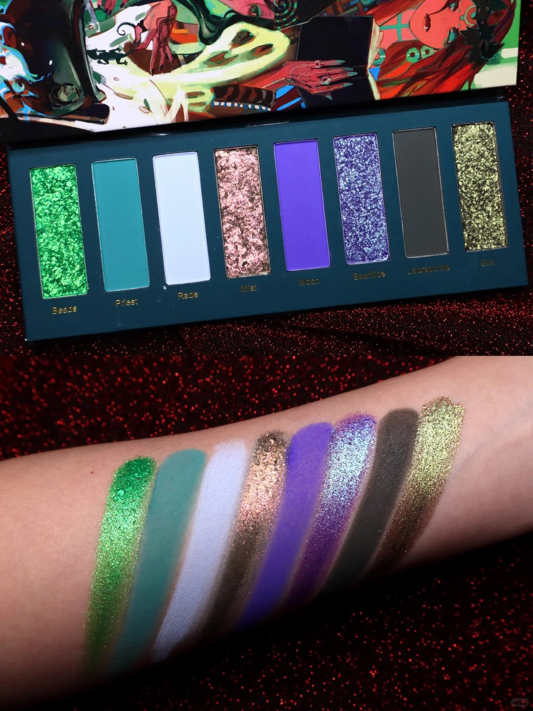 Narimi Misty Silver Lake 8-Color Chameleon Eyeshadow Palette (9.0) T5293