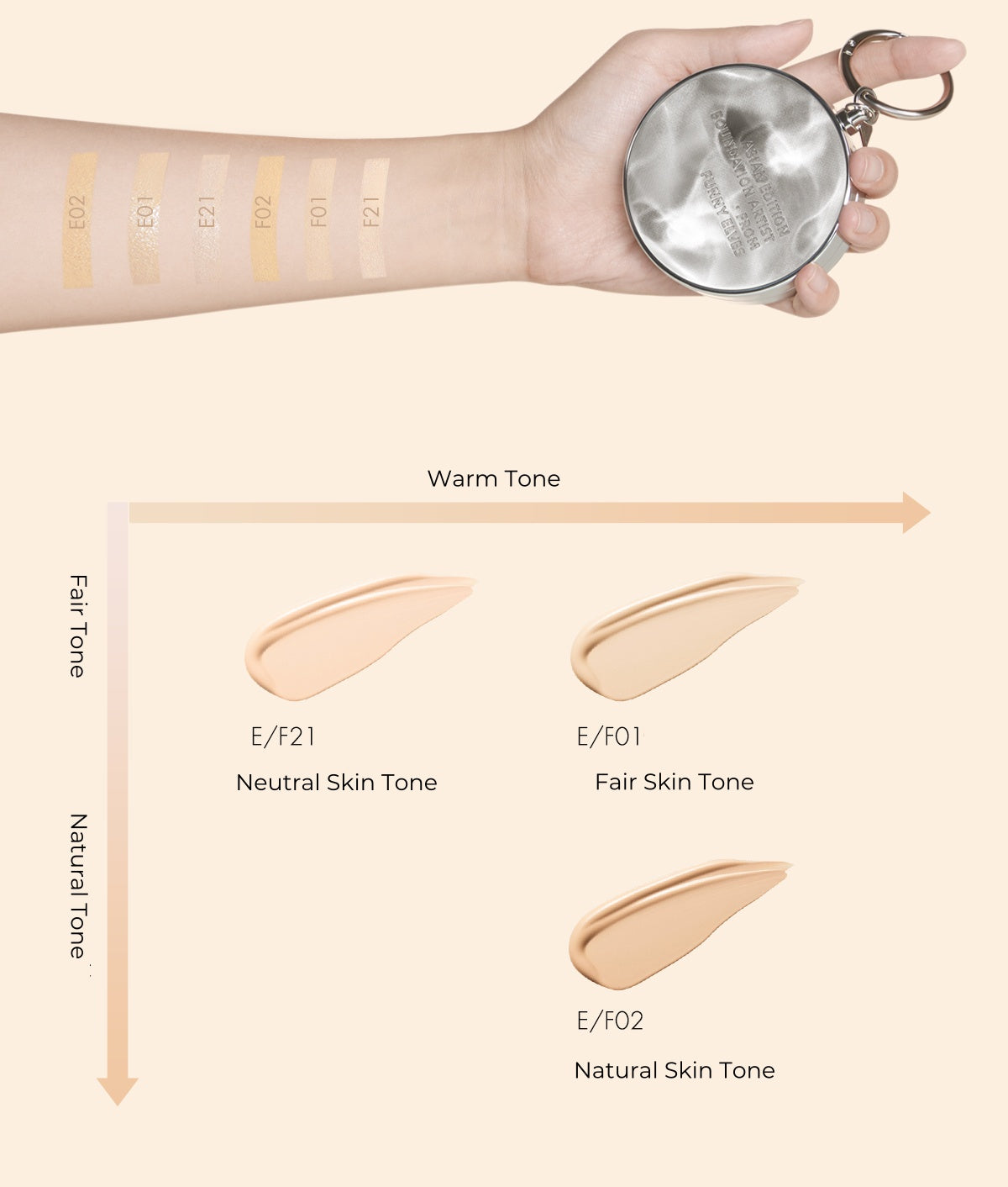 Funny Elves Long-wear Concealer Air Cushion Foundation T4830