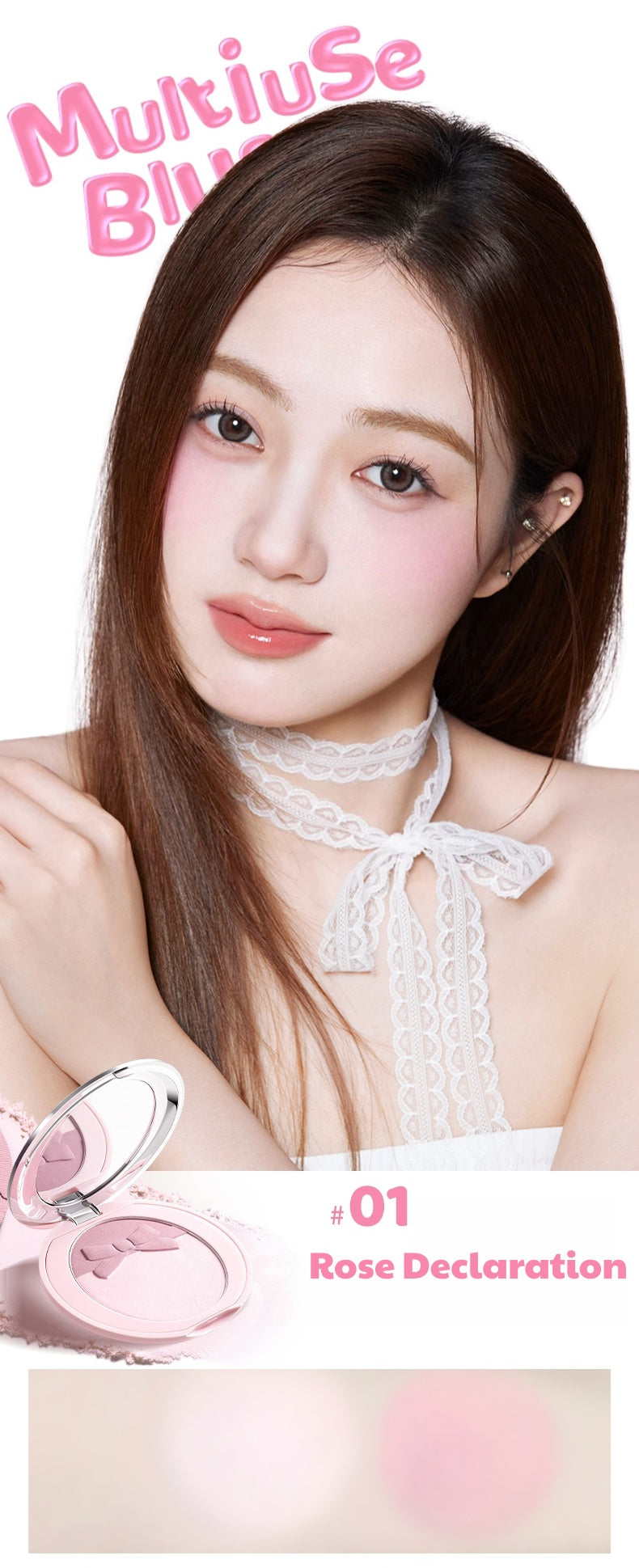 CHIOTURE Long-wear Multi-use Blusher & Pressed Powder T5203