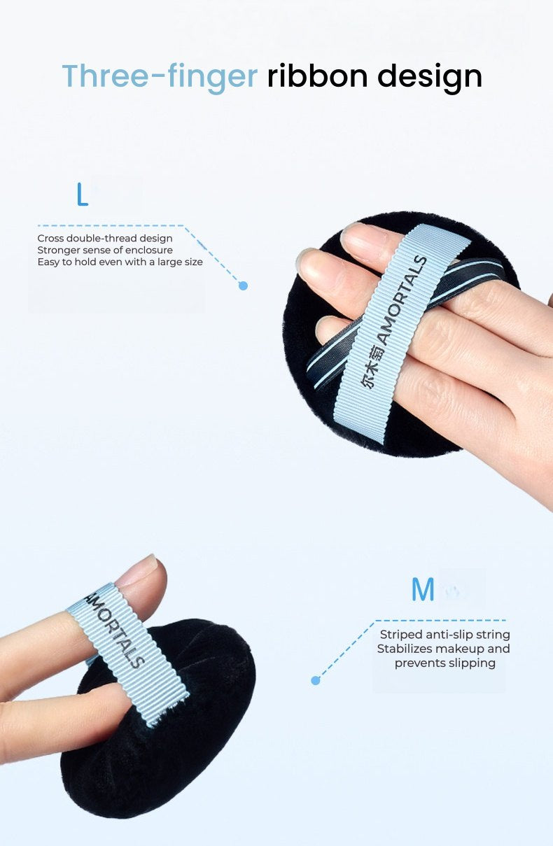 AMORTALS Black Velvet Setting Makeup Powder Puff T5644