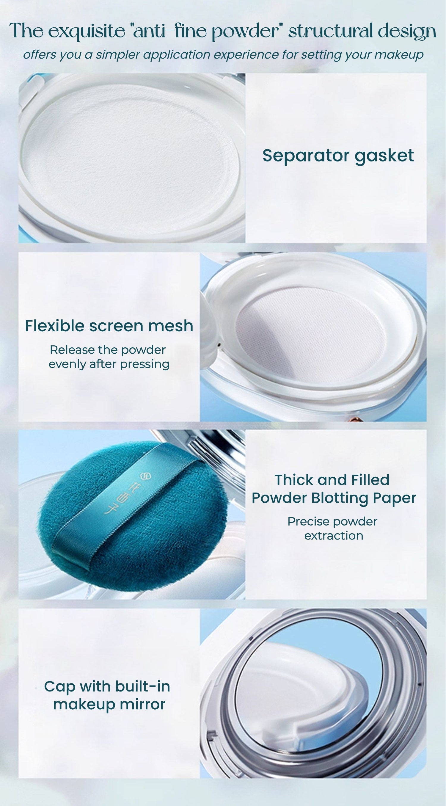 Florasis Peach Blossom Oil Control Airy Matte Loose Powder T5486