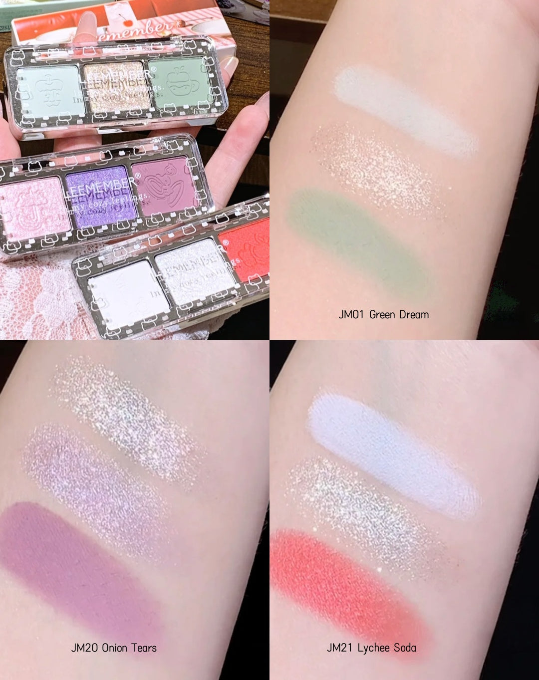 LEEMEMBER Fruit Punch Collection 3-color Satin Eyeshadow Palette T5000