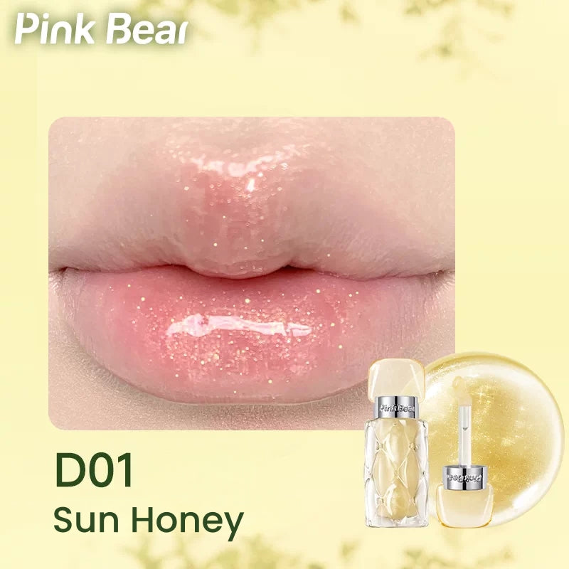 Pink Bear Sunshine Orchard Collection Moist Glossy Essence Lip Dew T5928