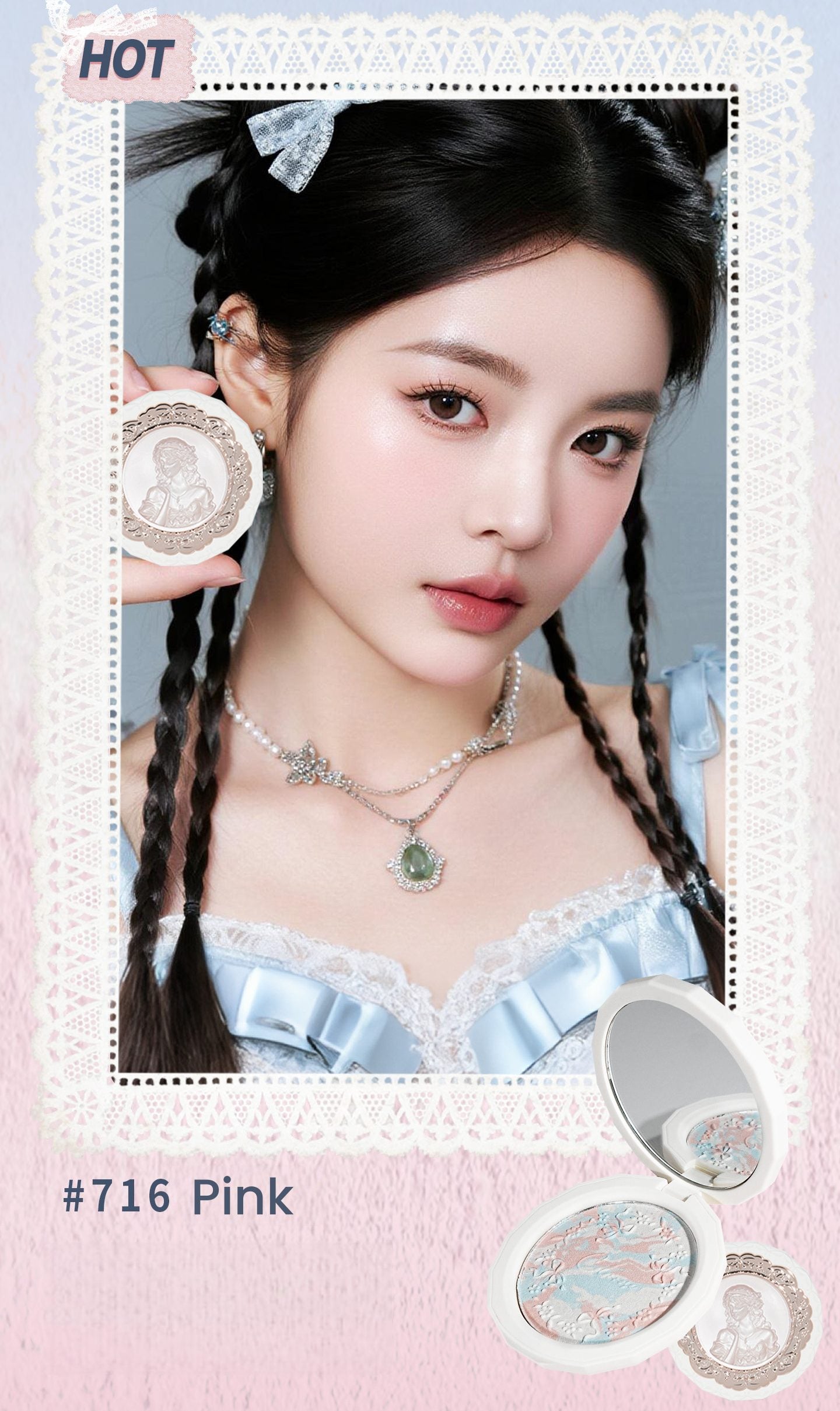 COLORROSE Waterproof Oil-control Sunscreen Pressed Powder T5584