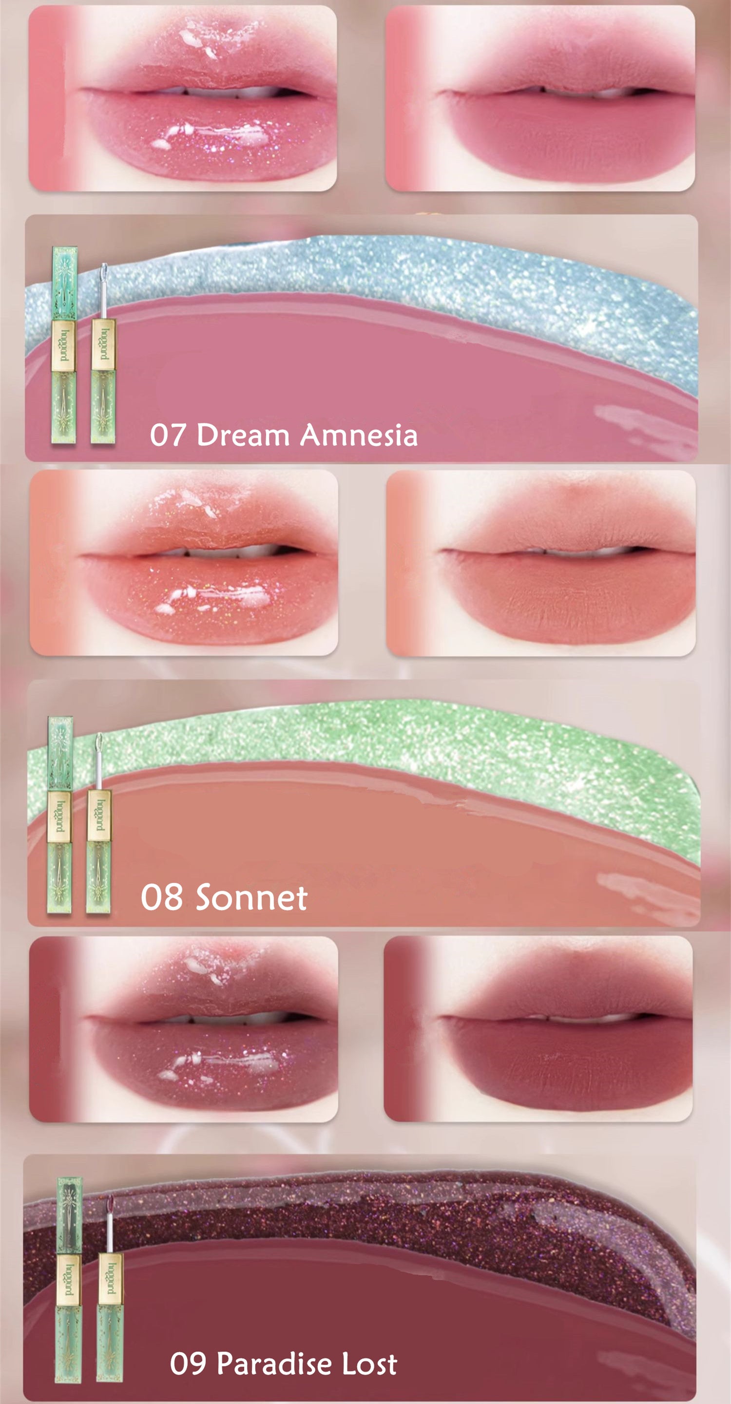 HAGGARD Scepter Series Shimmer Matte & Mirror Lip Glaze T4116