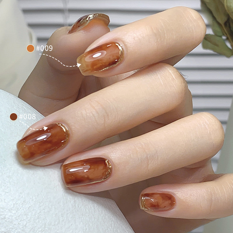 KaSi 15ml Long Lasting Amber Collection Ice Transparent Gel Polish T4047