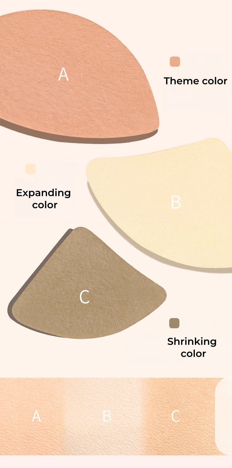 BABREA 3-color Vitality Matte Makeup Blusher Palette T5034