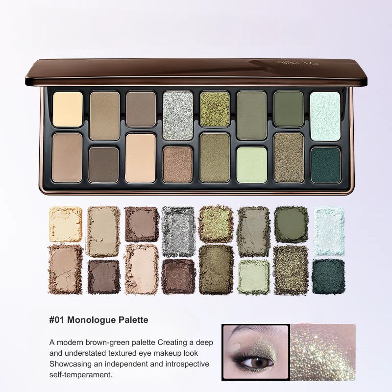 QianYan 16-Color Chameleon & Polarized Eyeshadow Palette T3673