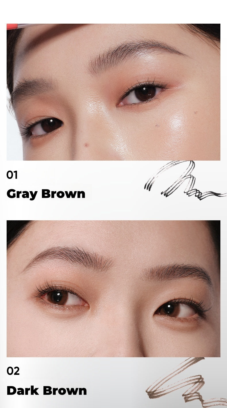 قلم حواجب JUDYDOLL طويل الأمد برأسين وثلاث شوك T4570