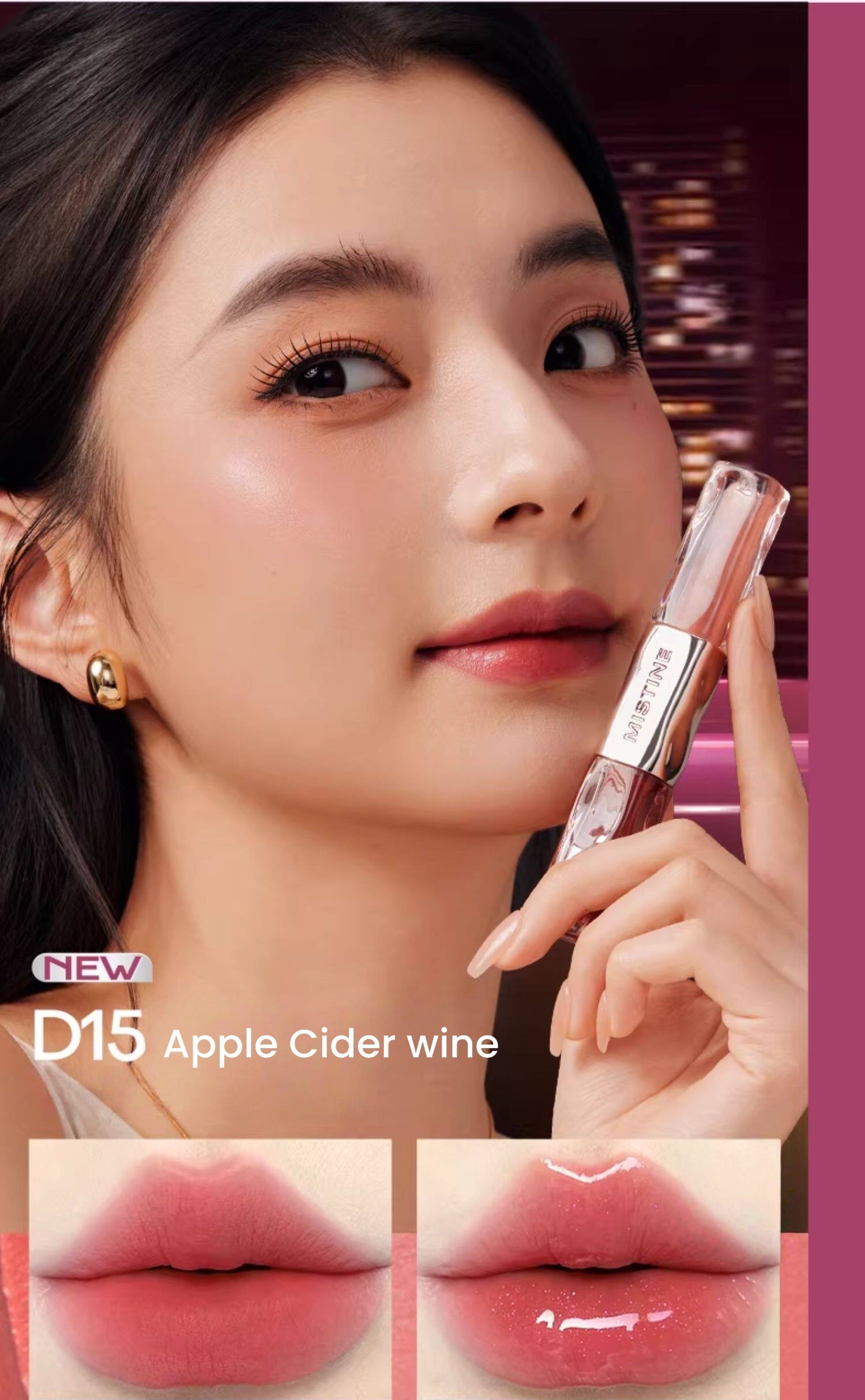 MISTINE Double-head Moist Matte & Glossy Lip Glaze (2.0) T5588