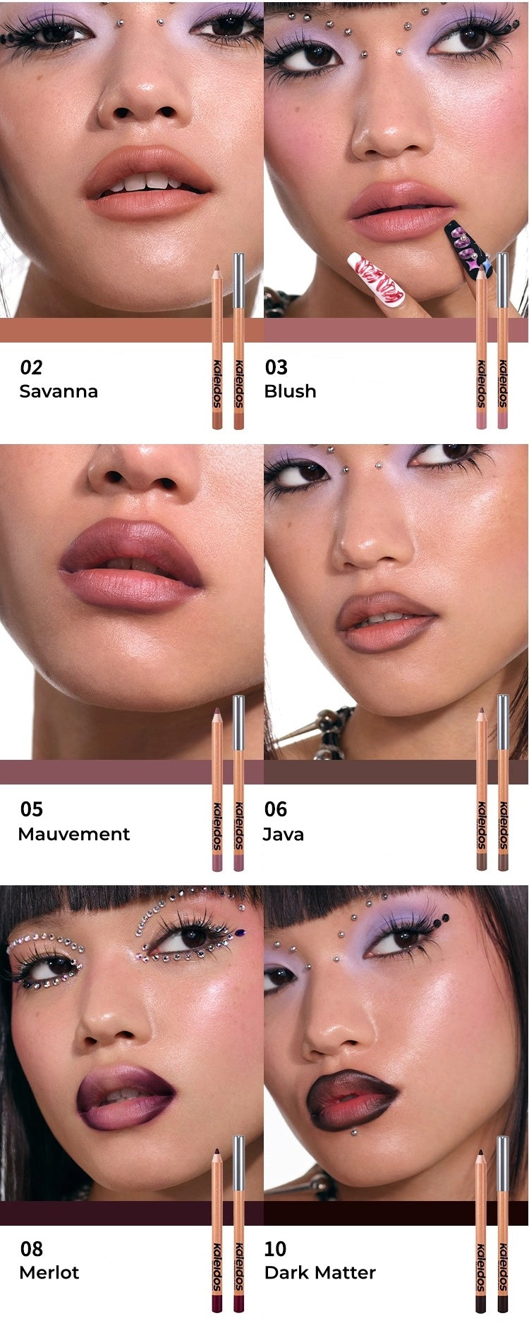 KALEIDOS Moon Arcade Collection Silky Moist Lip Liner Pen T5376