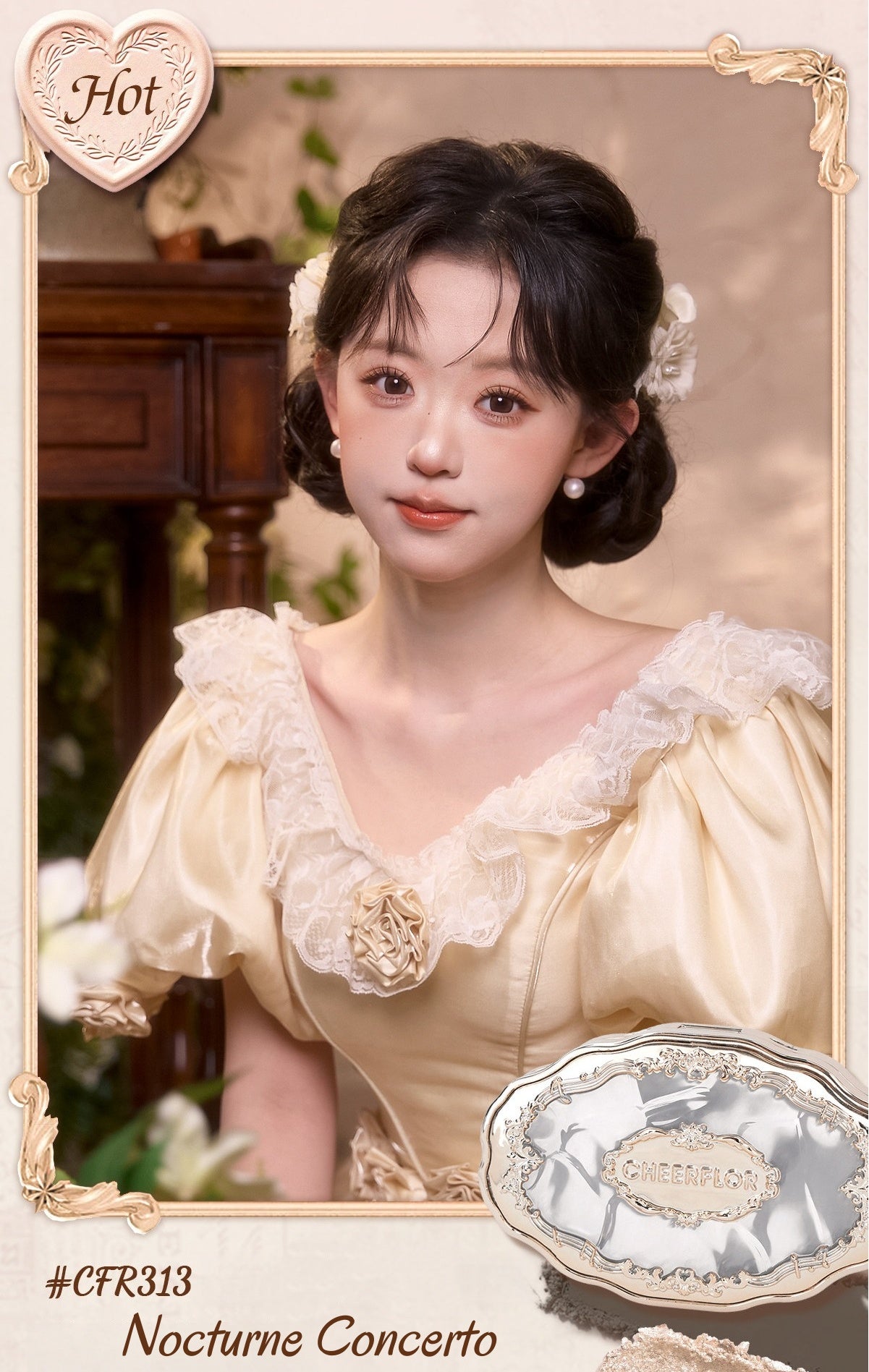 CHEERFLOR Dream Music Box Collection 4-color Eyeshaodw Palette T5710