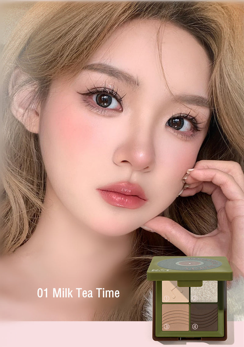 ROMANTIC BEAUTY Vinyl Record 4 Color Eyeshadow Palette T3882